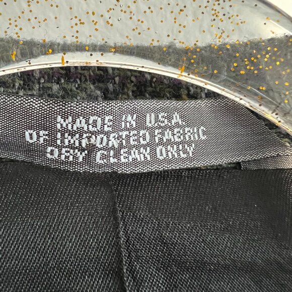 Haggar Blazer Men/Women Green Multi wool blend tweed Women size 10 button close - Picture 6 of 7